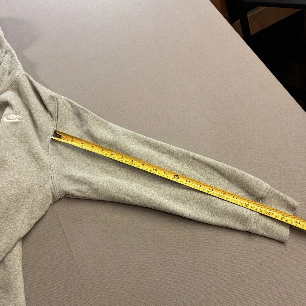 Nike Sportswear Women’s Small Gray Fleece Pullover Hoodie Mini Swoosh Logo